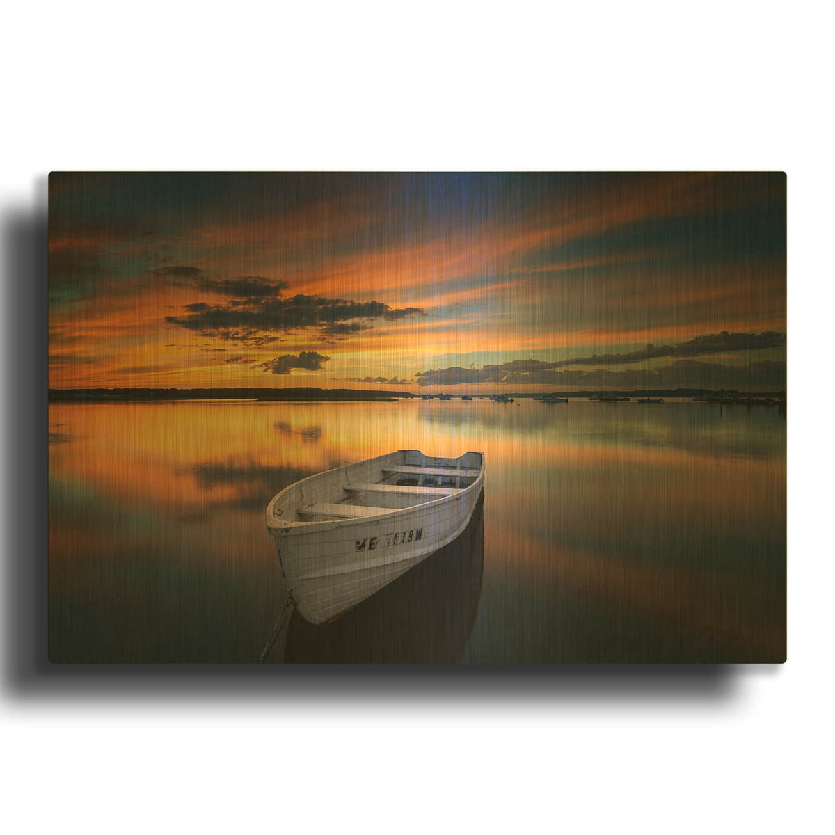 'Nonesuch Sunset' By Rick Berk Gold Metal Wall Art