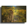 'Crystal Mill' By Rick Berk Gold Metal Wall Art