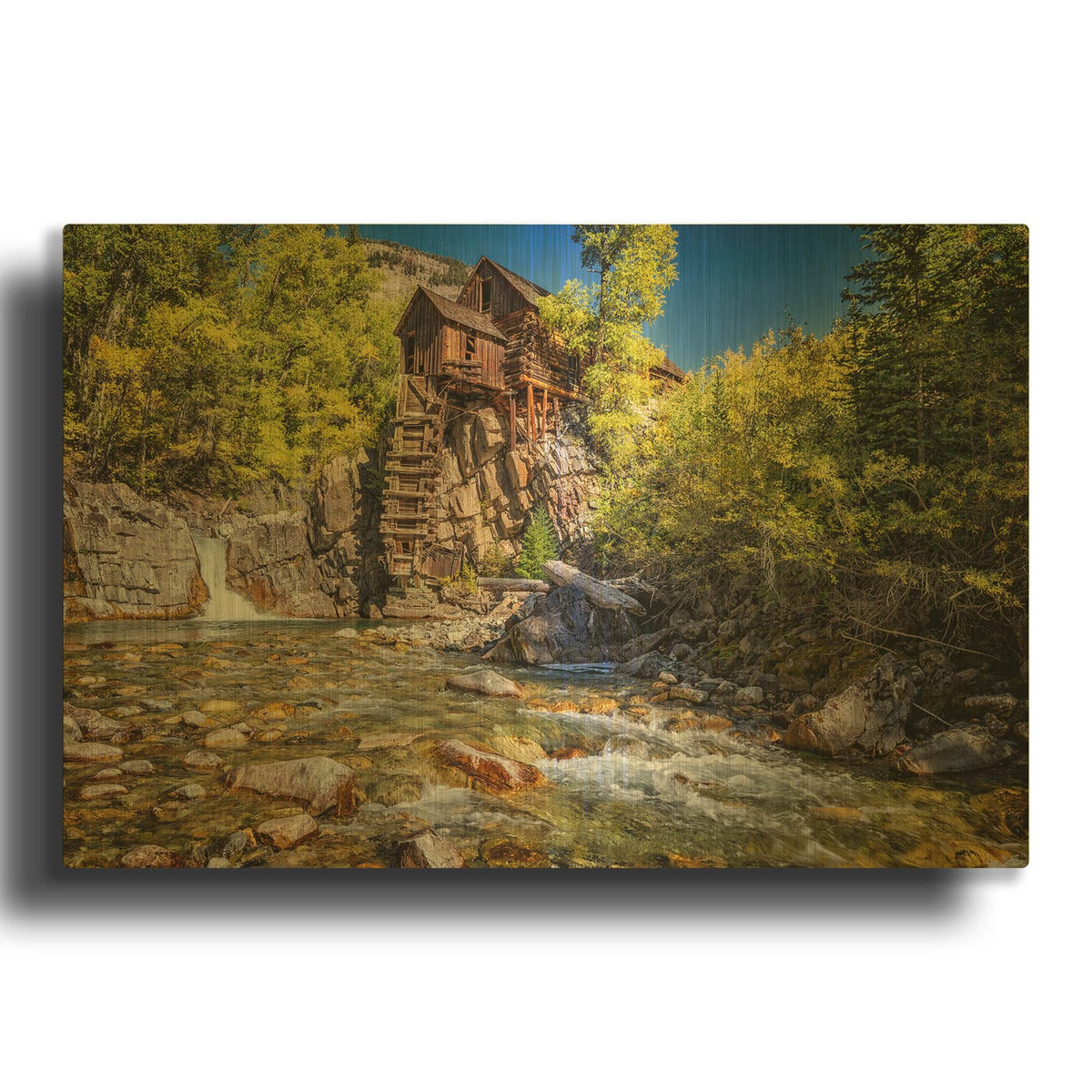 'Crystal Mill Ii' By Rick Berk Gold Metal Wall Art