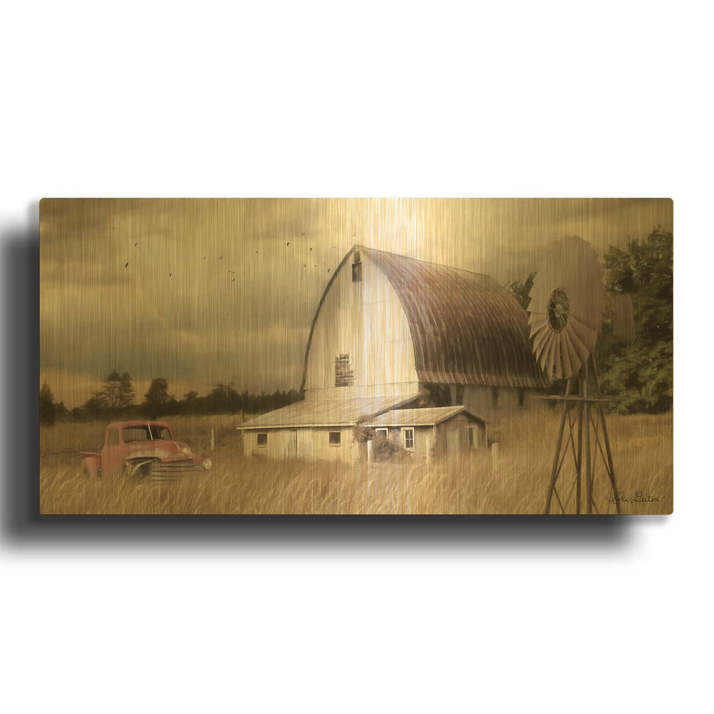 'Henderson Bay Farm' By Lori Deiter Gold Metal Wall Art