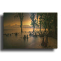 'The Shore Of Lake Pontchartrain' By Rick Berk Gold Metal Wall Art