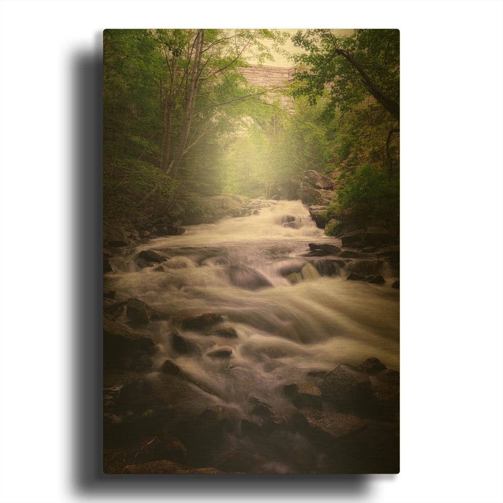 'Spring Flow At Duck Brook' By Rick Berk Gold Metal Wall Art
