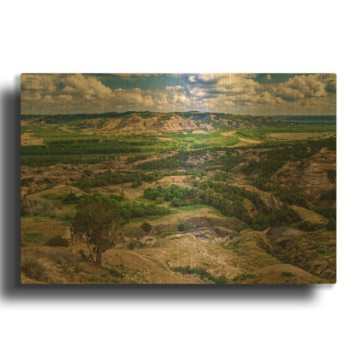'Oxbow Overlook' By Rick Berk Gold Metal Wall Art