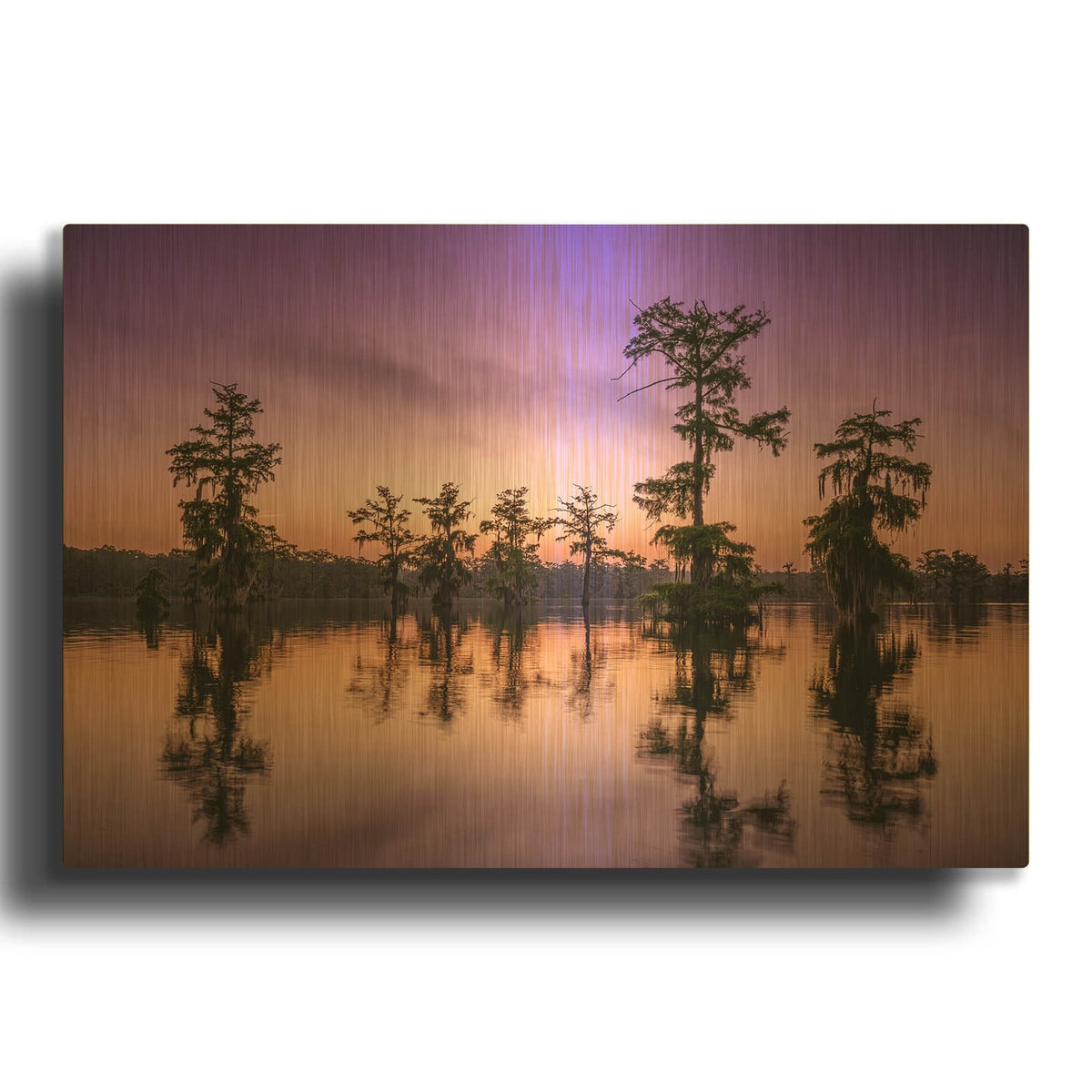 'Lake Martin Twilight' By Rick Berk Gold Metal Wall Art