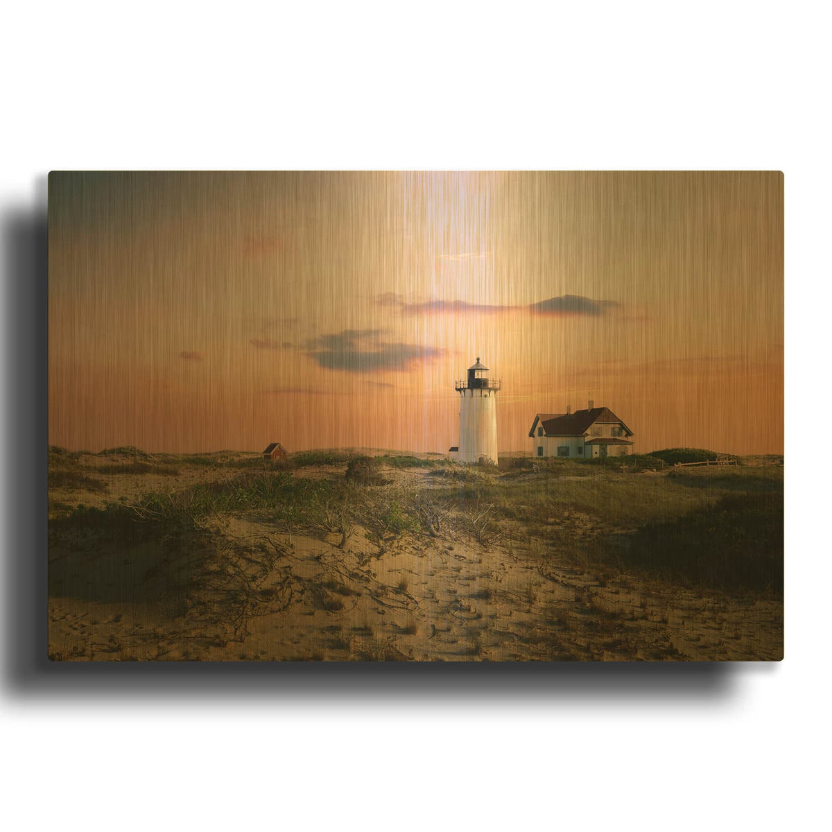 'Dusk At Race Point' By Rick Berk Gold Metal Wall Art