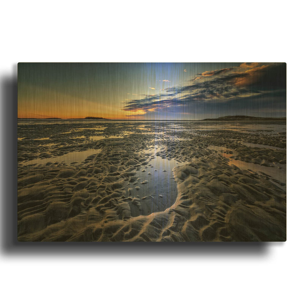 'Popham Beach Sunrise Iv' By Rick Berk Gold Metal Wall Art