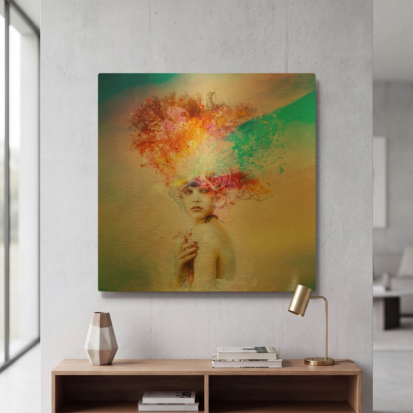 'Bittersweet' By Mario Sanchez Nevado Gold Metal Wall Art