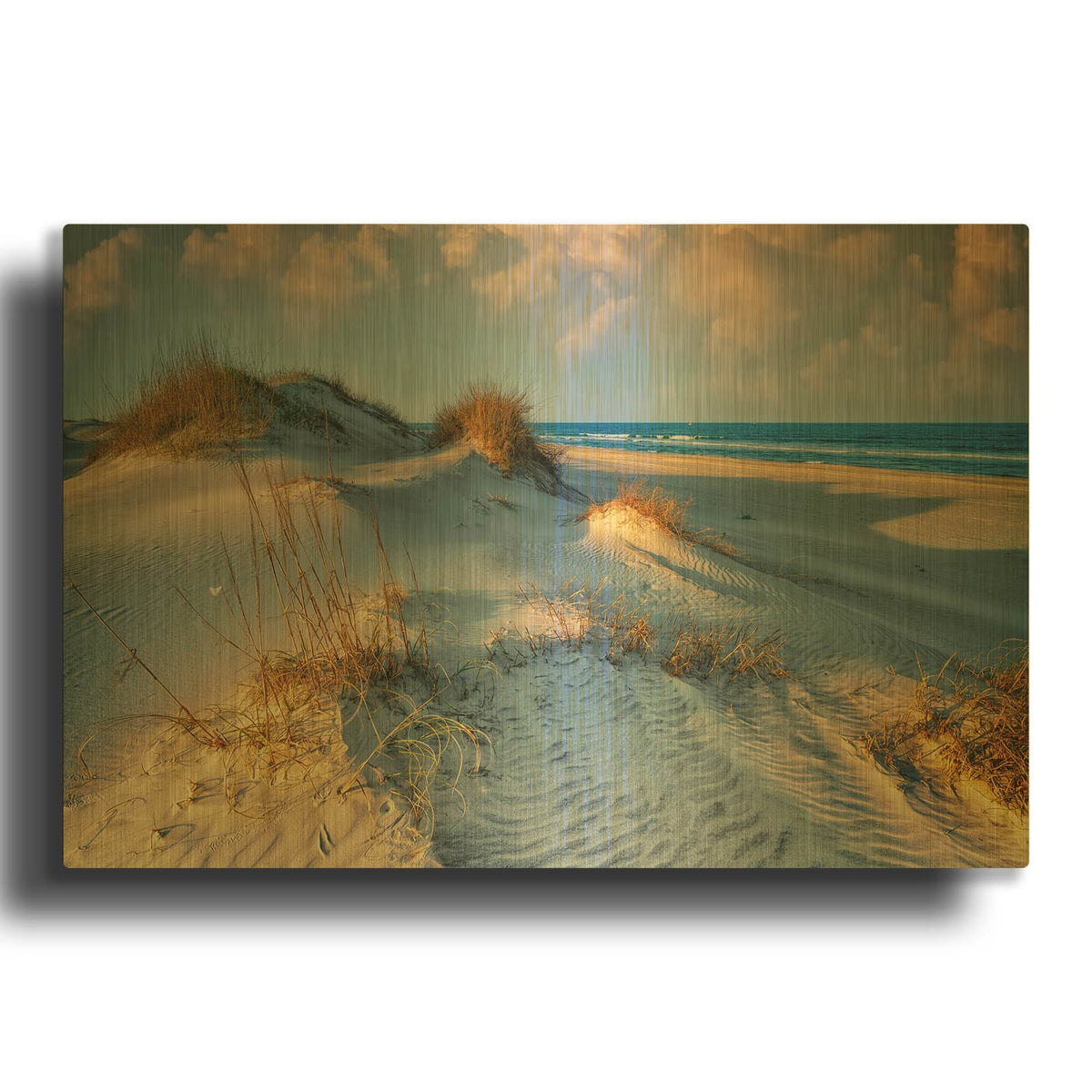 'The Dunes Of Obx' By Rick Berk Gold Metal Wall Art