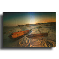 'Wreckage In The Dunes' By Rick Berk Gold Metal Wall Art