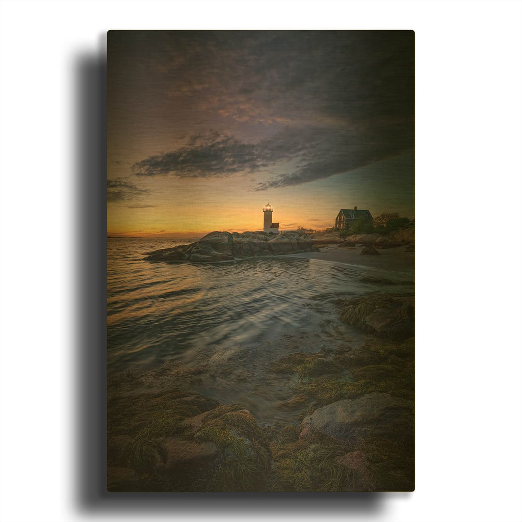 'Annisquam Twilight' By Rick Berk Gold Metal Wall Art