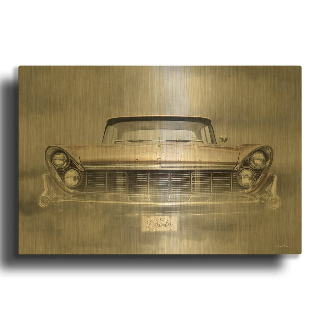 'Hot Rod Lincoln' By Lori Deiter Gold Metal Wall Art