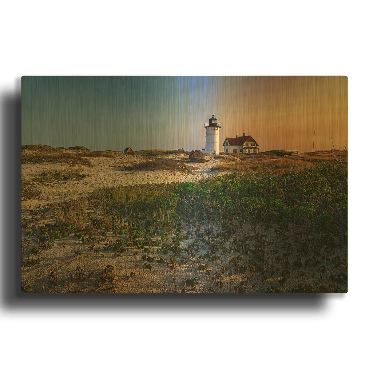 'Sunset At Race Point' By Rick Berk Gold Metal Wall Art