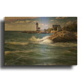 'Spring Afternoon At Annisquam Lighthouse' By Rick Berk Gold Metal Wall Art