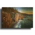 'The Schoodic Shoreline' By Rick Berk Gold Metal Wall Art