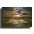 'Paines Creek Reflections' By Rick Berk Gold Metal Wall Art