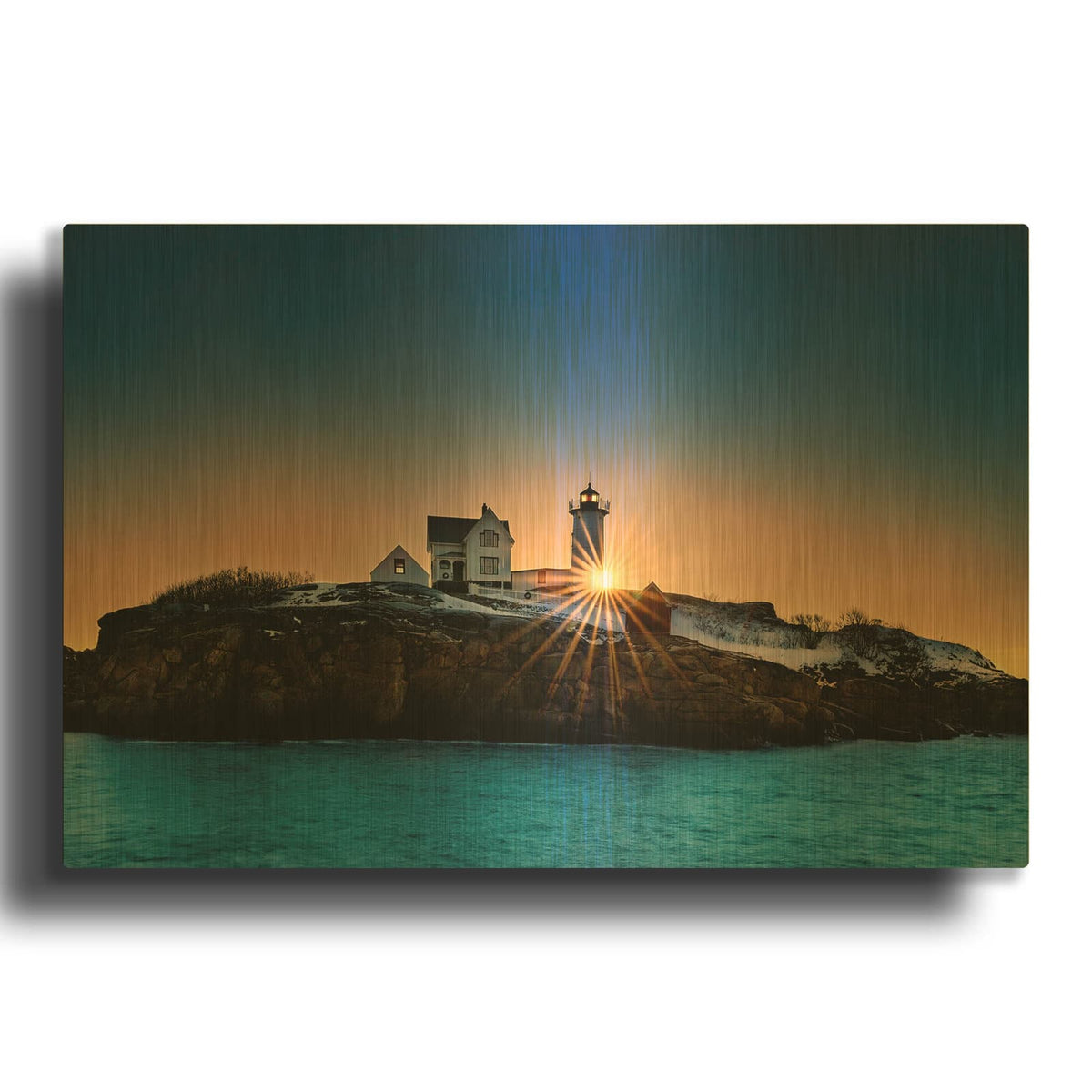 'The Light' By Rick Berk Gold Metal Wall Art