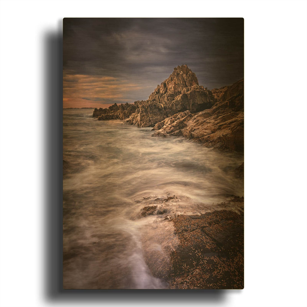 'Pinnacle Rock' By Rick Berk Gold Metal Wall Art