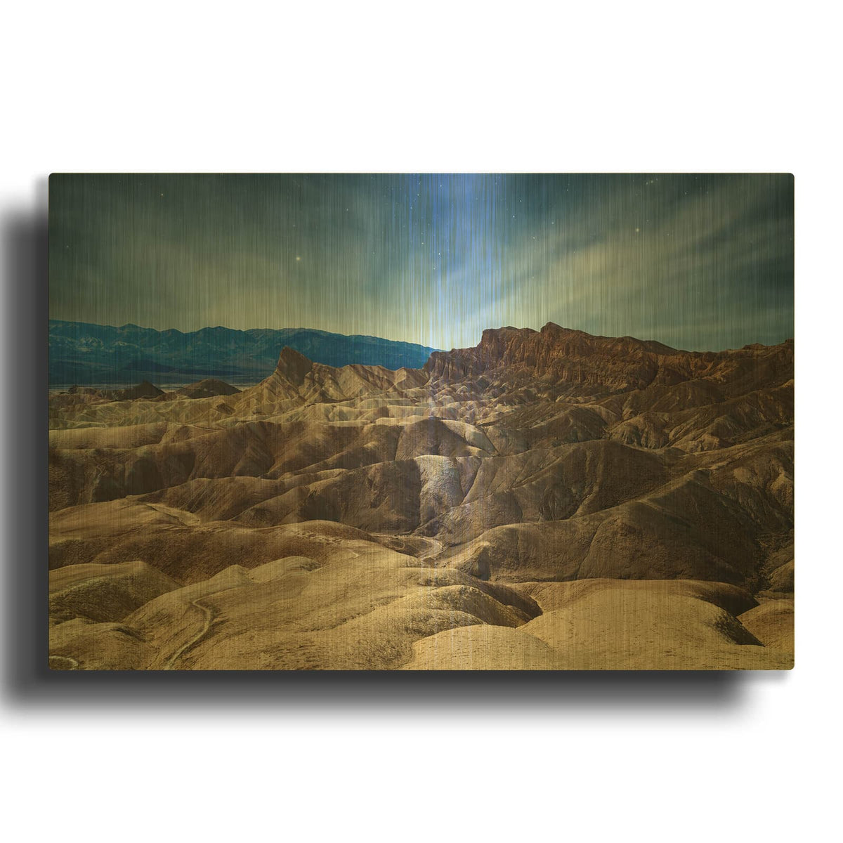 'Zabriskie Starlight' By Rick Berk Gold Metal Wall Art
