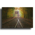 'White Mountain Autumn' By Rick Berk Gold Metal Wall Art