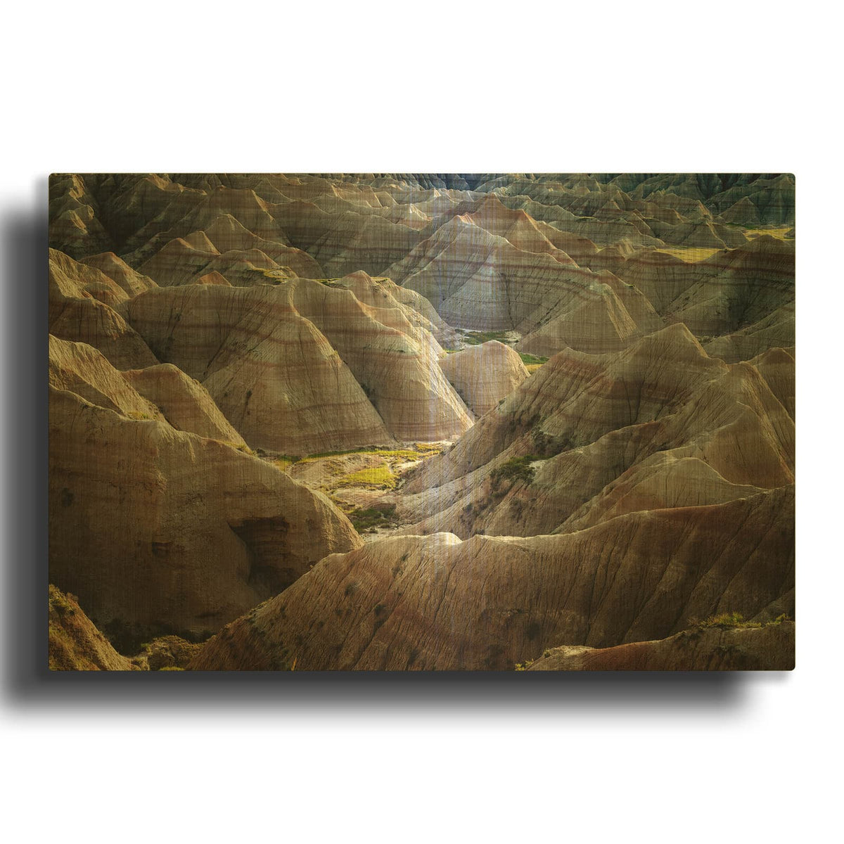 'The Badlands Wall' By Rick Berk Gold Metal Wall Art