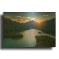 'Sunset At Diablo Lake' By Rick Berk Gold Metal Wall Art
