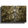 'River Stones' By Rick Berk Gold Metal Wall Art