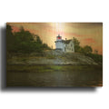 'Perkins Island Lighthouse' By Rick Berk Gold Metal Wall Art