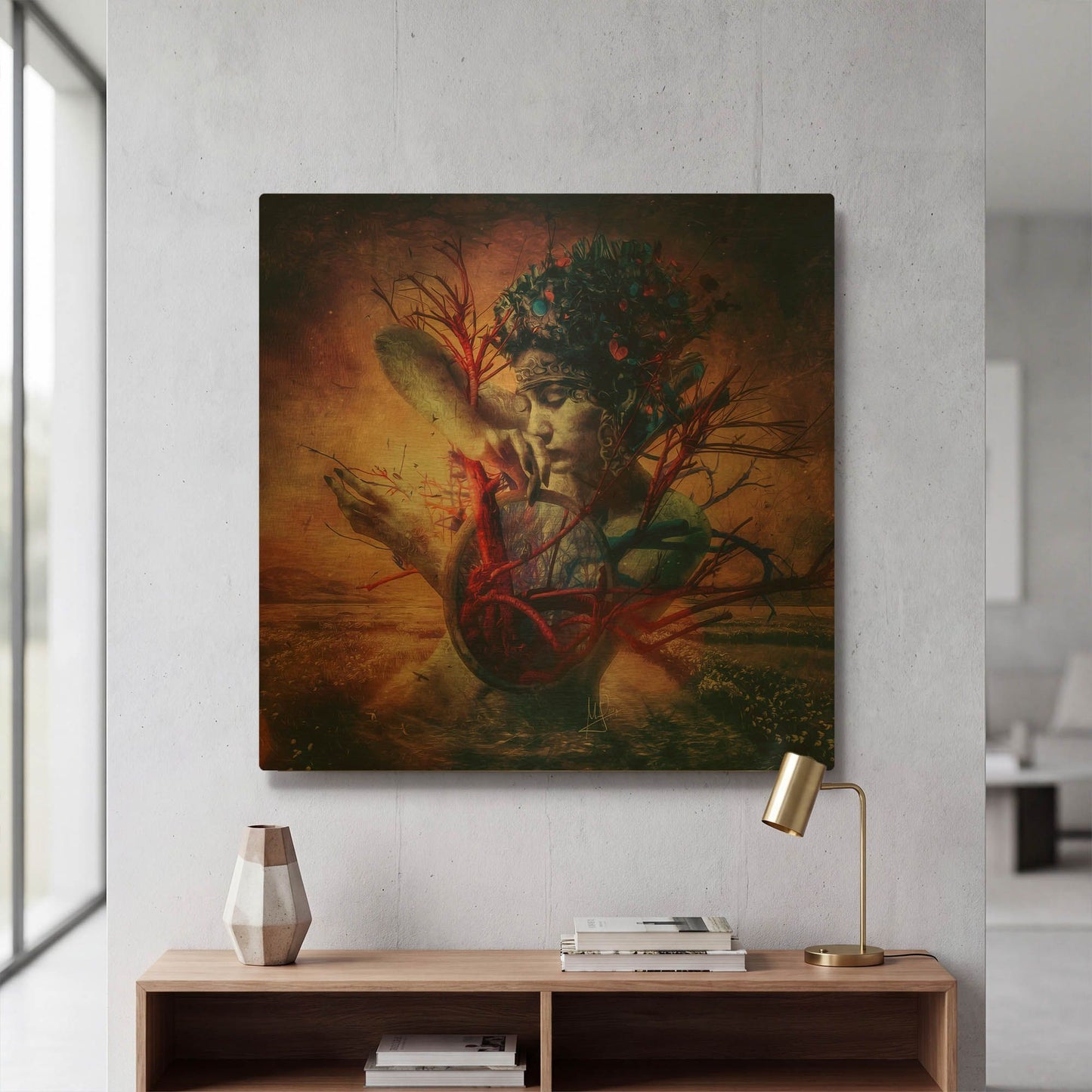 'Blossom' By Mario Sanchez Nevado Gold Metal Wall Art