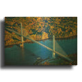 'Penobscot Narrows Bridge' By Rick Berk Gold Metal Wall Art