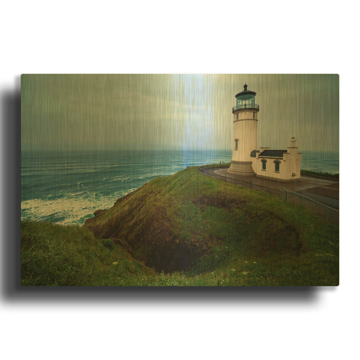 'North Head Lighthouse' By Rick Berk Gold Metal Wall Art