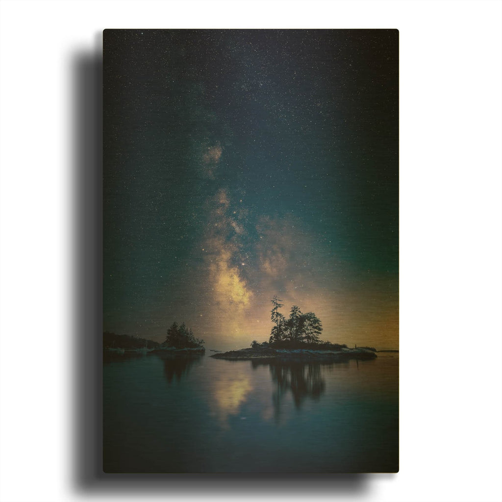 'Night Falls At Lookout Point' By Rick Berk Gold Metal Wall Art