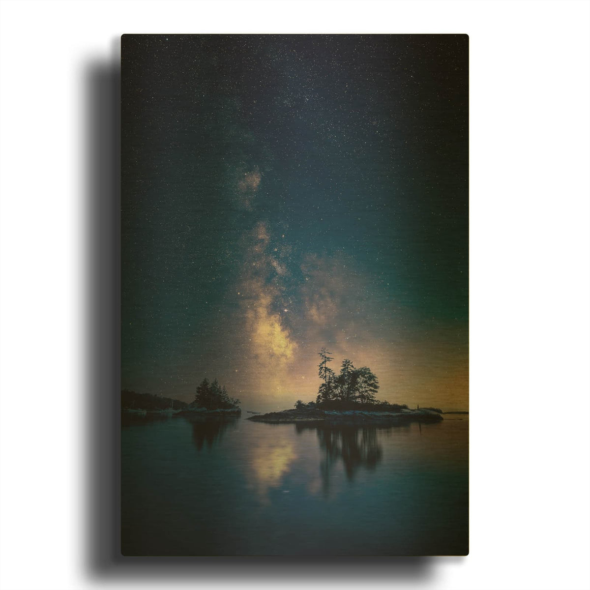 'Night Falls At Lookout Point' By Rick Berk Gold Metal Wall Art