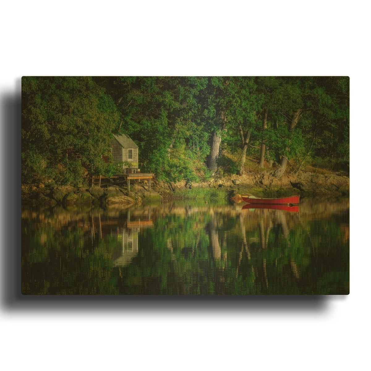 'Morning On Winnegance Creek' By Rick Berk Gold Metal Wall Art