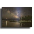 'Milky Way Over The Sheepscot River' By Rick Berk Gold Metal Wall Art
