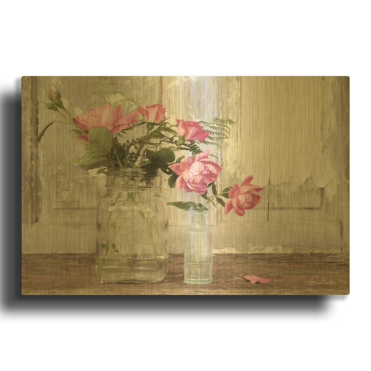 'Eternal Beauty' By Lori Deiter Gold Metal Wall Art