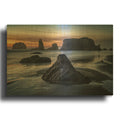 'Bandon Twilight' By Rick Berk Gold Metal Wall Art