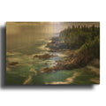 'Along The Cutler Coast' By Rick Berk Gold Metal Wall Art