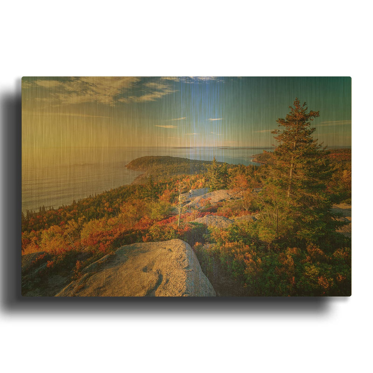 'Autumn Morning On Gorham Mountain' By Rick Berk Gold Metal Wall Art
