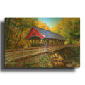 'Autumn In Flume Gorge' By Rick Berk Gold Metal Wall Art