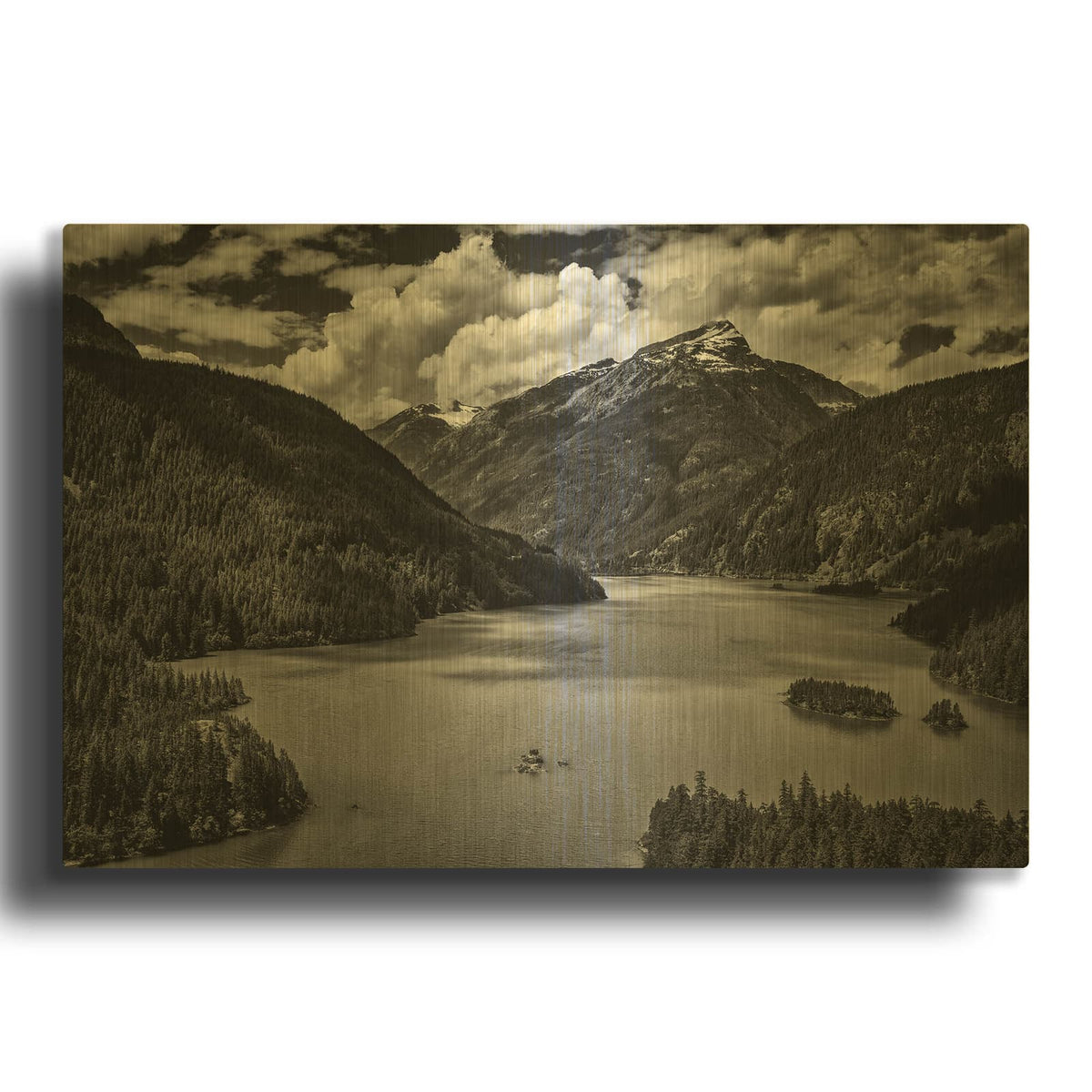 'Diablo Lake' By Rick Berk Gold Metal Wall Art