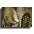 'Busker' By Rick Berk Gold Metal Wall Art