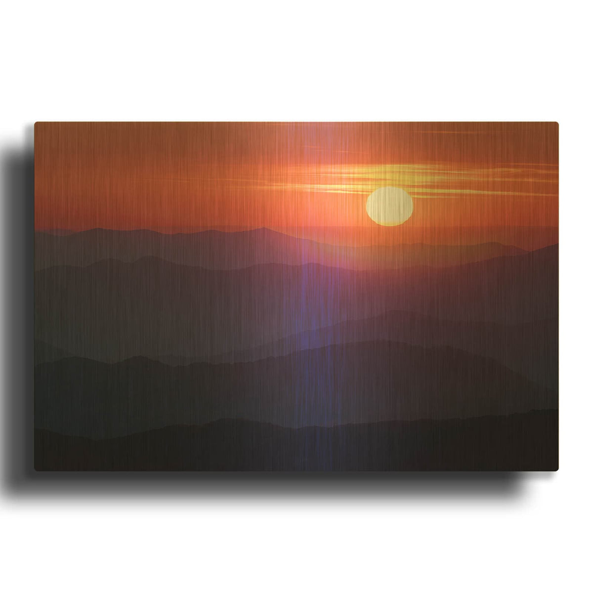 'Appalachian Sunset' By Rick Berk Gold Metal Wall Art