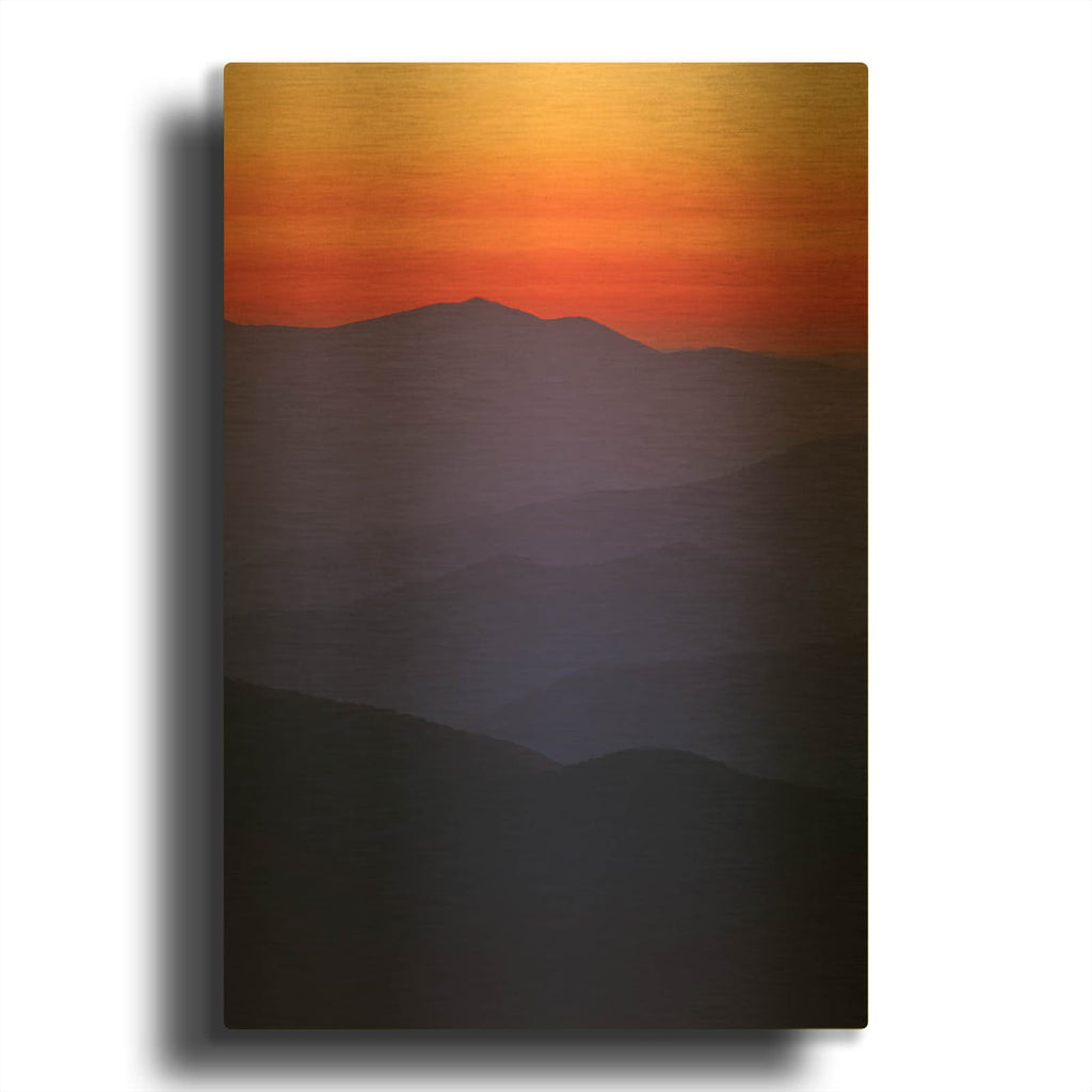 'Appalachian Hues' By Rick Berk Gold Metal Wall Art