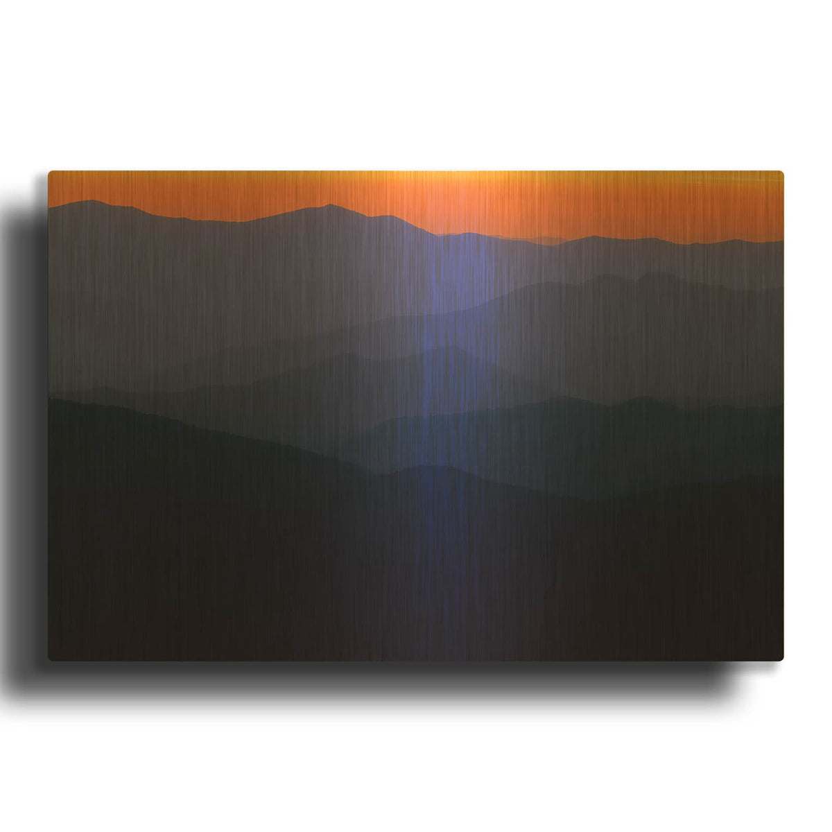 'Appalachian Hues II' By Rick Berk Gold Metal Wall Art