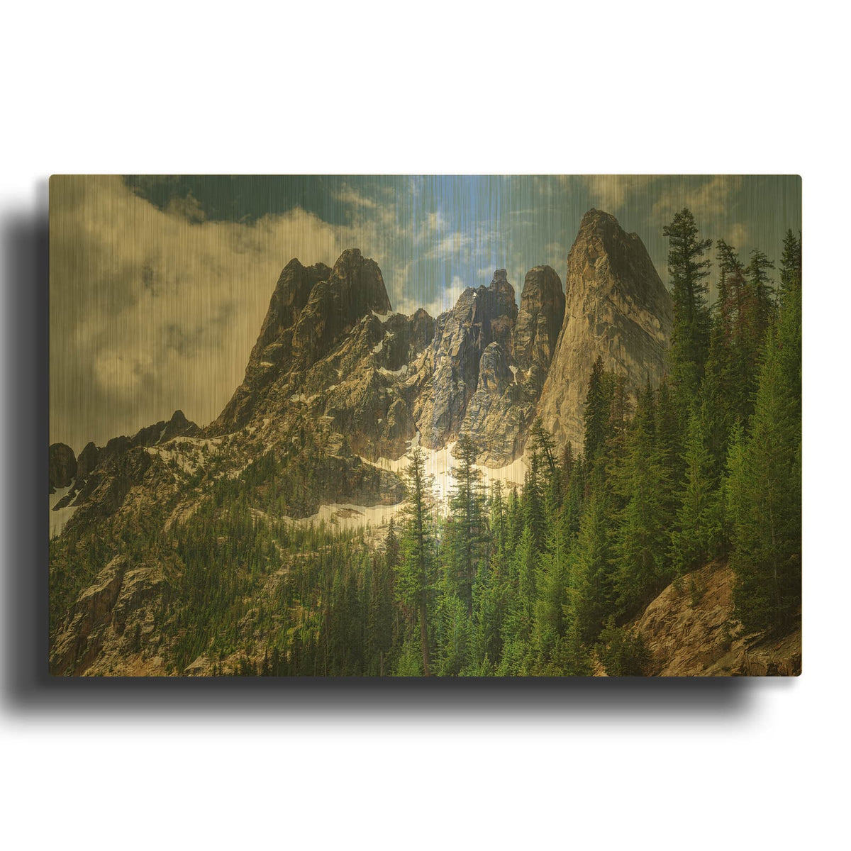 'Above Washington Pass' By Rick Berk Gold Metal Wall Art
