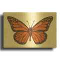 'Monarch Butterfly' By Andrea Strongwater Gold Metal Wall Art