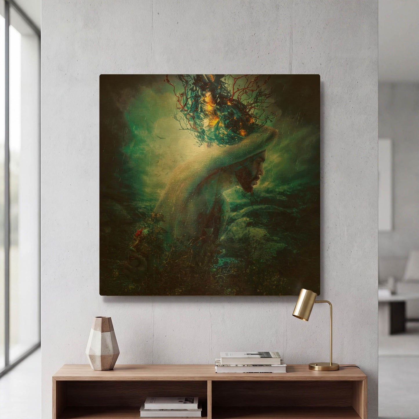 'Charade' By Mario Sanchez Nevado Gold Metal Wall Art