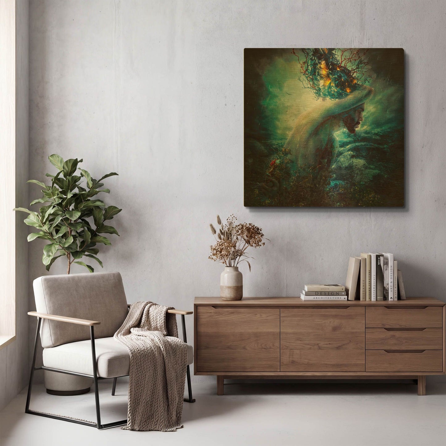 'Charade' By Mario Sanchez Nevado Gold Metal Wall Art