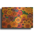'Sunflowers' By Andrea Strongwater Gold Metal Wall Art
