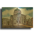 'Synagogue Warsaw Exterior' By Andrea Strongwater Gold Metal Wall Art